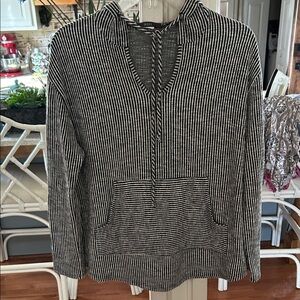 Striped Black and White Hoodie